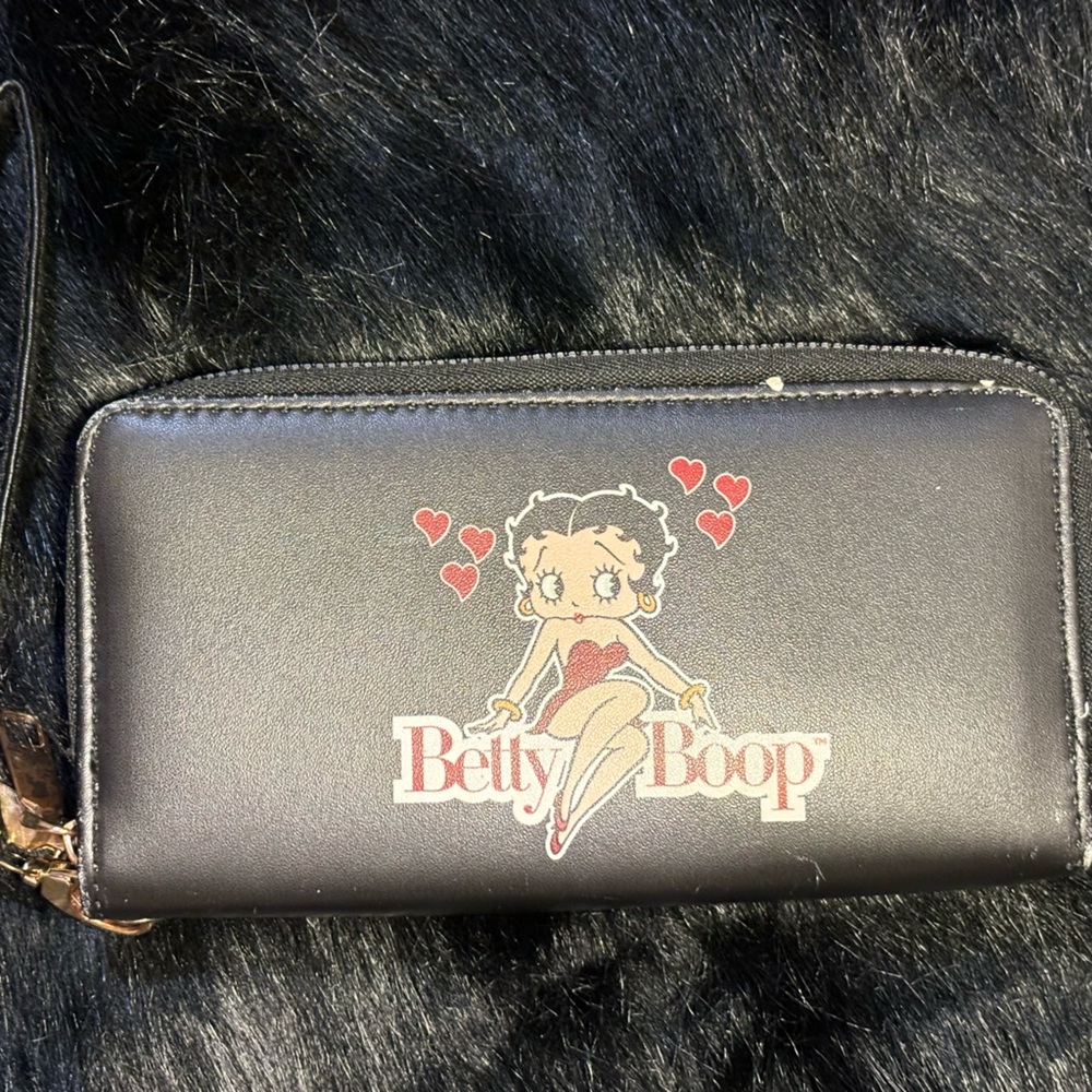 Betty Boop Black and Red Wristlet Clutch